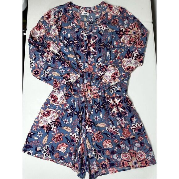 OLD NAVY Floral Boho Western Long Sleeve Romper Size  L - Picture 6 of 16
